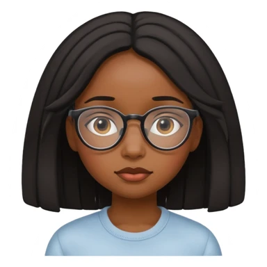 shy black girl sticker