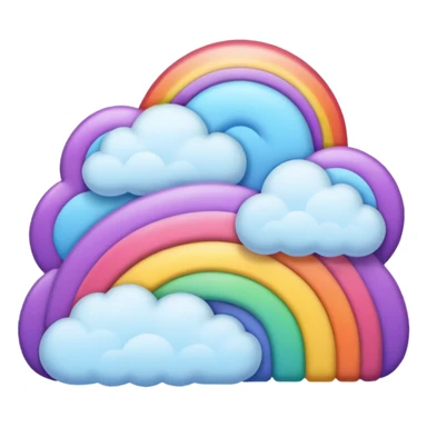 Rainbow Clouds sticker