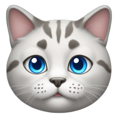Mable fat cat with blue eyes sticker