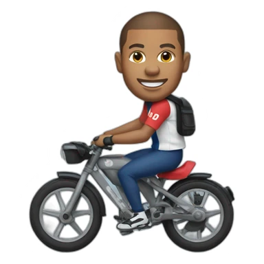 Mbappe on a bike sticker