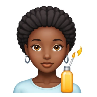 Menina negra estética clean girl  sticker