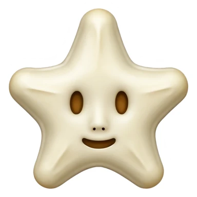 starshape made of bone. no face . no outer ridge sticker