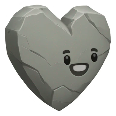 Piedra corazón piedra sticker