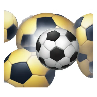 Soccer ball with a thunder close  sticker