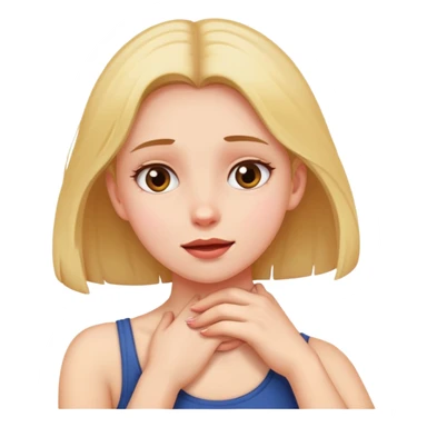 Girl grabbing neck  sticker