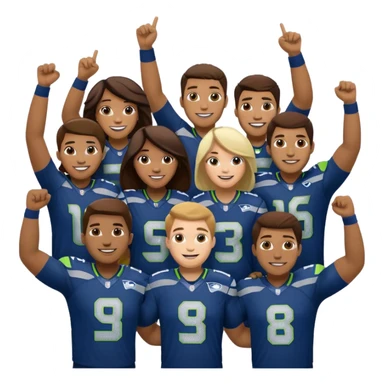 Seahawks celebrating sticker