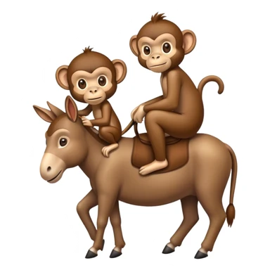 Monky sit on donky sticker