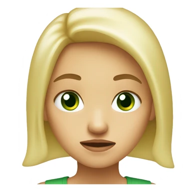 blonde girl green eyes annoyed sticker