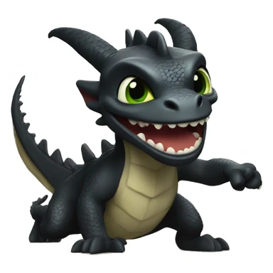 Toothless dragon dancing meme sticker