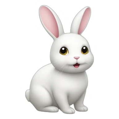 Lapin sur baleine sticker