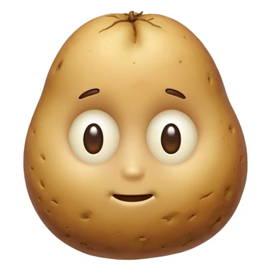 plain potato without eyes and mouth sticker