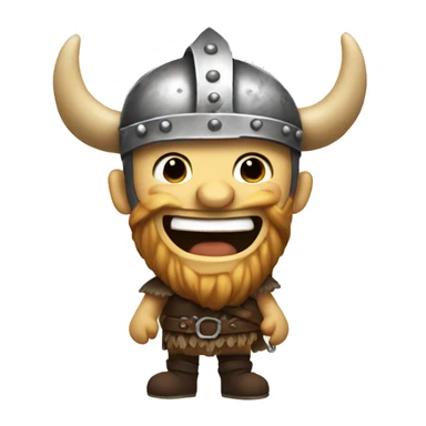 Laughing Skelton viking sticker