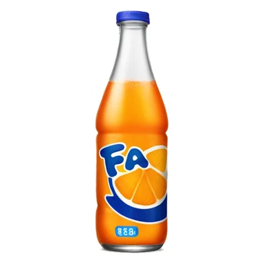 Fanta Drink in glass bottle sticker