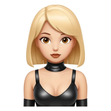 a girl in a tight latex outfit sticker