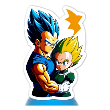 Vegeta y bulma  sticker