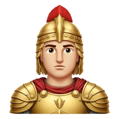 Cinematic Realistic Alexander the Great Portrait Emoji, depicted as a bold, charismatic ancient conqueror in regal armor with a commanding gaze, rendered with lifelike textures and dramatic heroic lighting that captures his legendary ambition. sticker