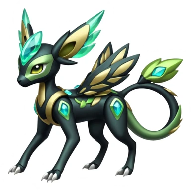  Exotic Futuristc Meloetta-Zygarde-Zeraora-Protogen-Palkia-hybrid-fusion-Fakémon-creature, full body sticker