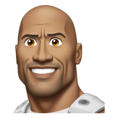 the rock dwayne johnson Iron Man sticker