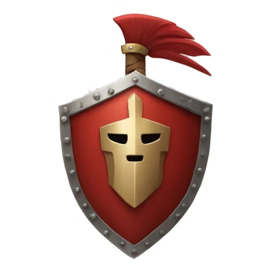gladiator red shield sticker