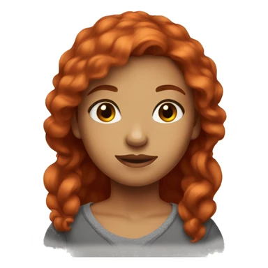 Red hair girl whit brown eyes  sticker