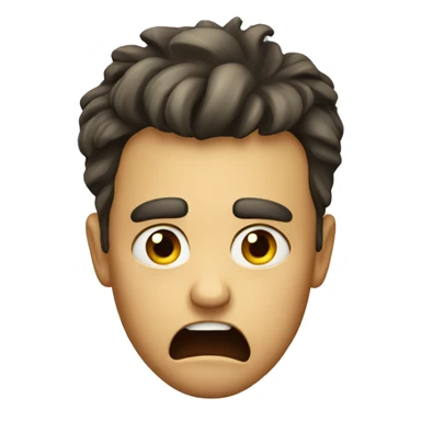 Shocking face sticker