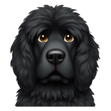 Big black furry dog  sticker