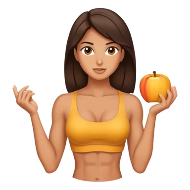 brunette Woman with abs  sticker