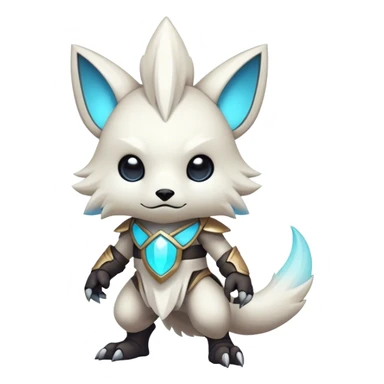 Epic Edgy Cute Colorful Vibrant Light Pale Modern Fionbri-Protogen-creature-animal, full body sticker