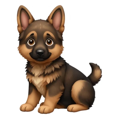 a German Shepherd puppy sticker