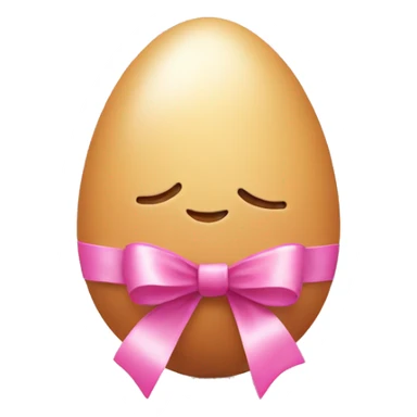 Egg with a pink bow sticker
