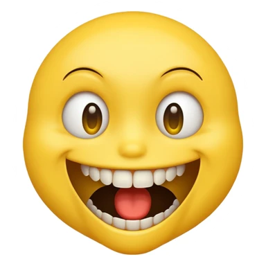 Weird creepy smile emoji sticker