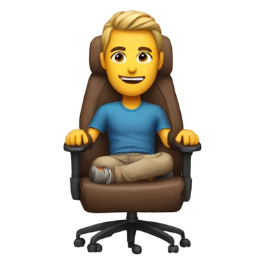Gamer in a gaming chair sticker