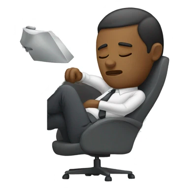 sleeping office worker sticker