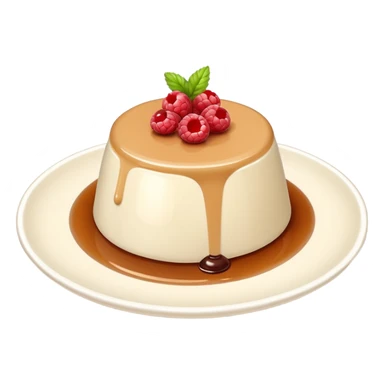 panna cotta on dish sticker