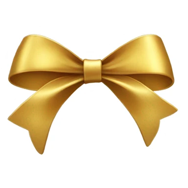 One golden bow sticker