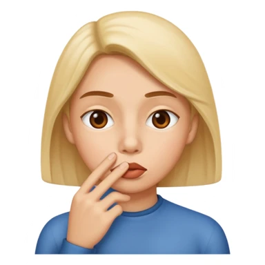 face shushing sticker