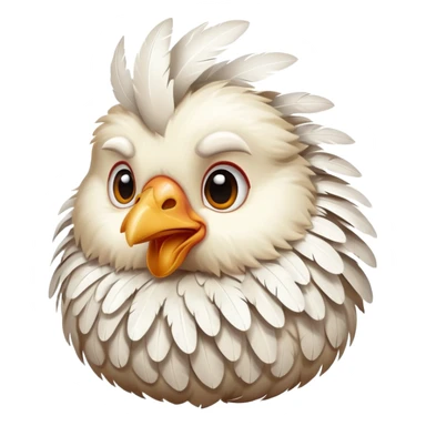 create a series of emojis using a Polish Hen as a cartoon character sticker
