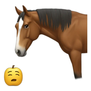a horse writing something sticker