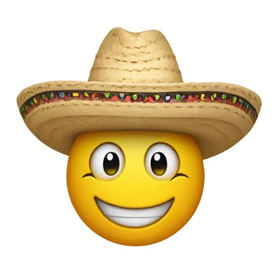 smiley with sombrero sticker