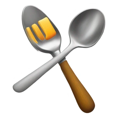 Spoon with lighter unter it sticker