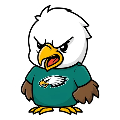 Eagles fan angry facepalm  sticker