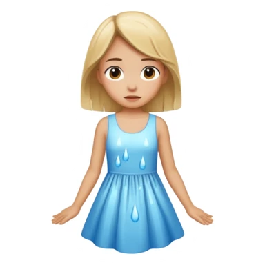 Girl being leaky sticker