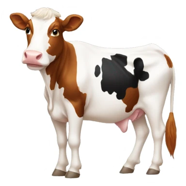 Vache rousse humans sticker