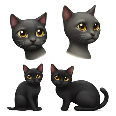 Siam Katze und schwarze Katze sticker