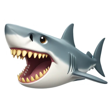 shark with golden teeth sticker