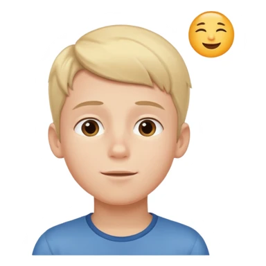 Boy dreaming about her sticker