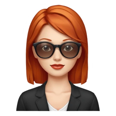 red head woman wearing sunglasses sticker