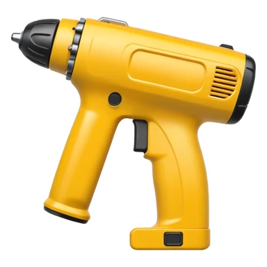 yellow power drill sticker