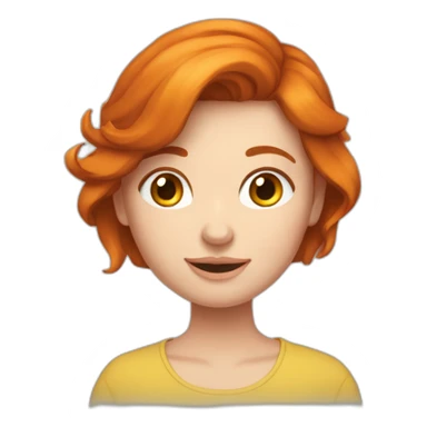 Une fille rousse folle a lié  sticker