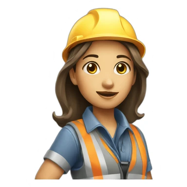 Girl surveyor sticker